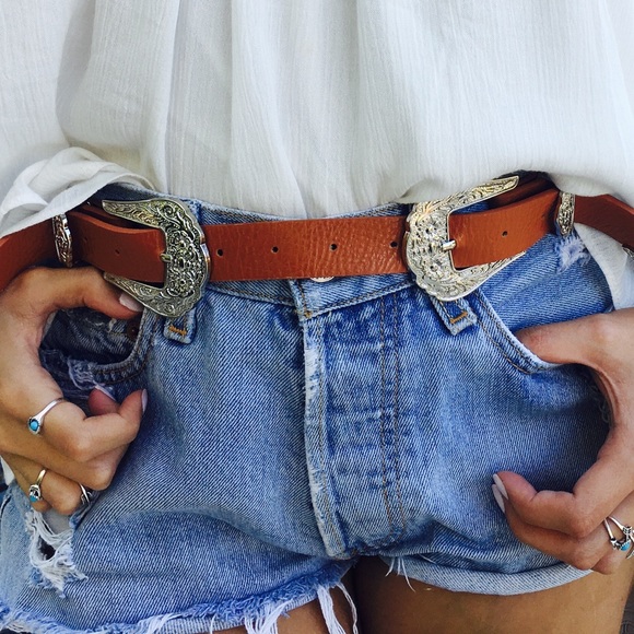 •LAST ONE//Wild Wild West Double Buckle Belt• - Picture 3 of 5